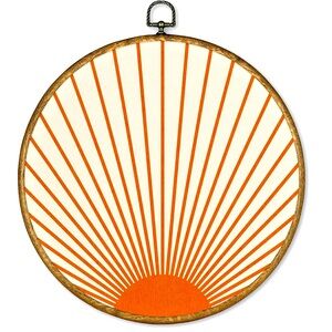 Orange Sunburst Wall Art